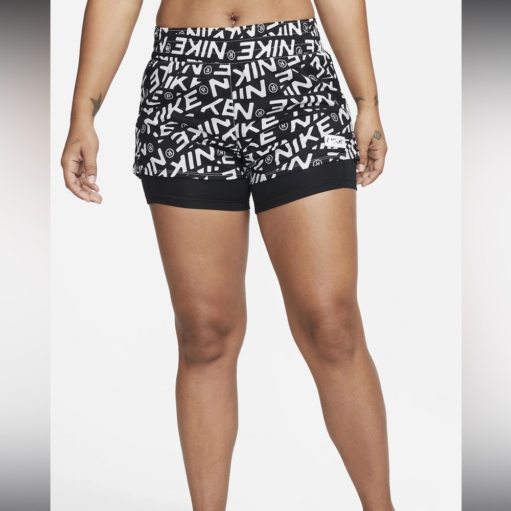 Nike Black and White Athletic Shorts